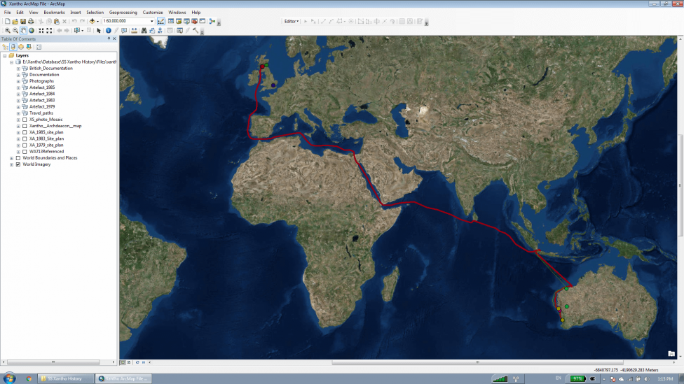 Ss Xantho Geographic Information System Gis Western Australian Museum